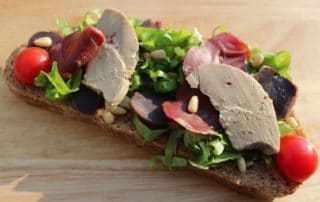 Salade landaise façon tartine