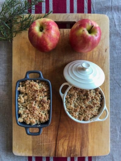 Crumble de foie gras aux pommes