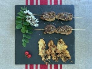 Recettes de Foie et Canard aux graines de sésame et pavot