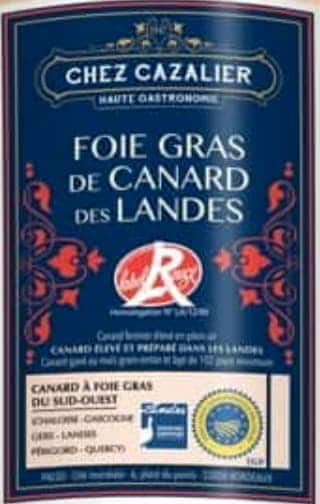 Foie gras label rouge