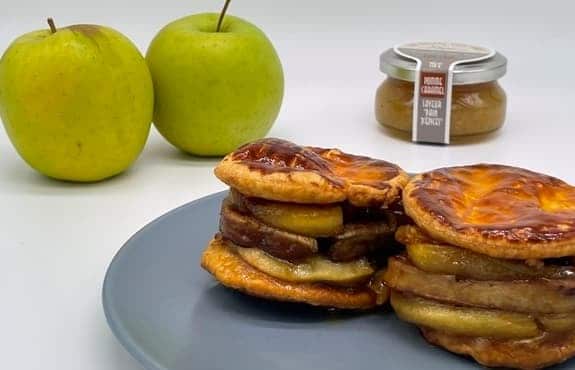 Feuilleté au Foie gras de canard et pommes