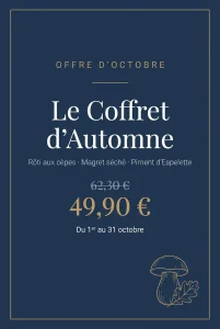 Coffret d'Automne ; Rôti, Magret et Piment Panier d'automne